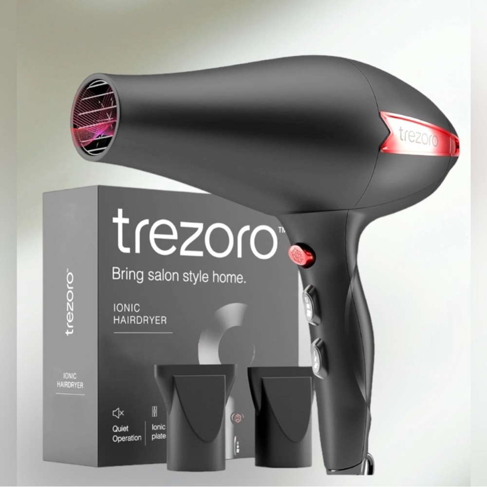 TREZORO 2200W Black 9300 Ionic Hair Dryer